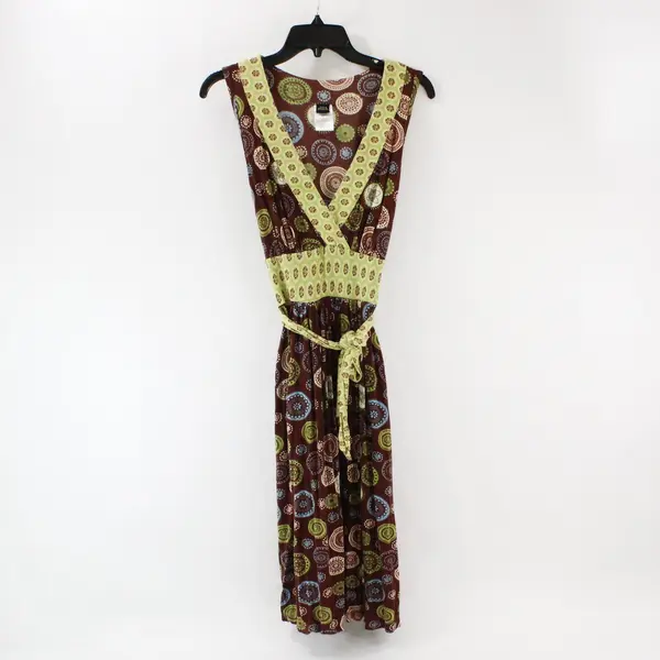 BIIA Women's Large Mandala Pattern Sundress Brown Green Blue