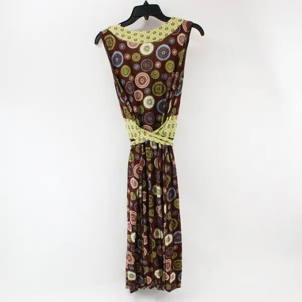 BIIA Women's Large Mandala Pattern Sundress Brown Green Blue