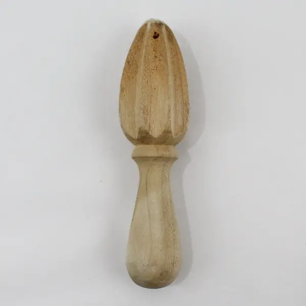 Lot of 2 Wood Citrus Reamer Pair Lemon Lime Juicers Kitchen Tools