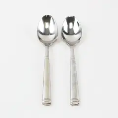 Lot of 2 Fortessa Bistro Spoons 6 Inch Used Flatware
