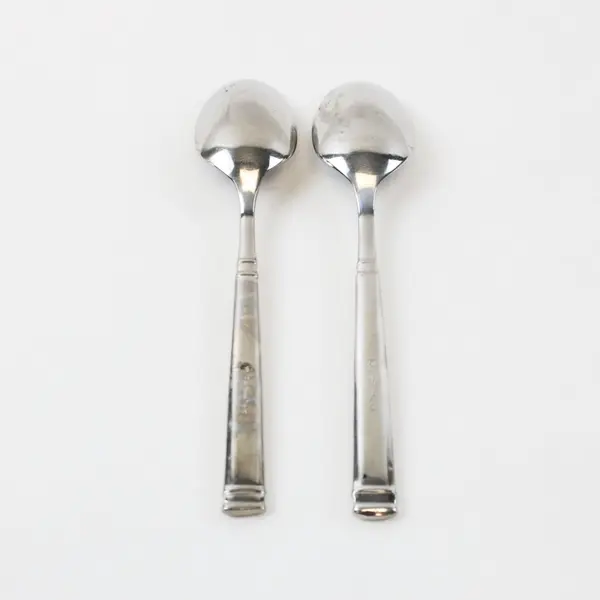 Lot of 2 Fortessa Bistro Spoons 6 Inch Used Flatware