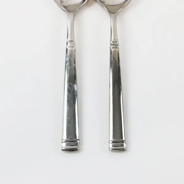 Lot of 2 Fortessa Bistro Spoons 6 Inch Used Flatware