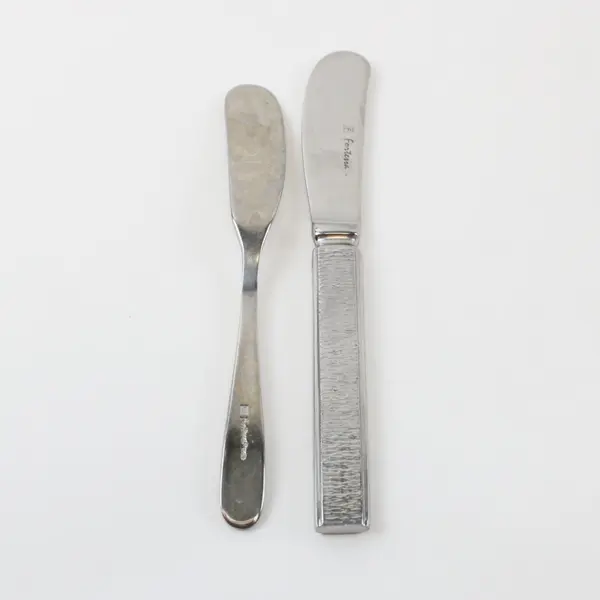 Lot of 2 Fortessa Spreading Knives for Butter Cheese Condiments