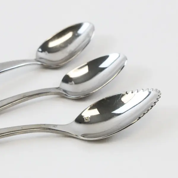 Lot of 3 Fortessa Spoons 6.5in & 5.5in Used Flatware
