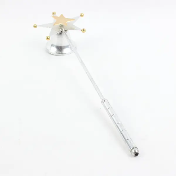 Gold & Silver-Tone Star-Shaped Candle Snuffer Extinguisher