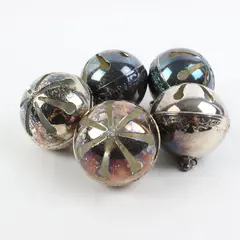 Lot of 5 Wallace Silver-Plated Sleigh Bell Christmas Ornaments