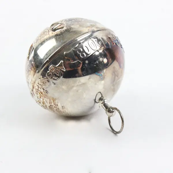 Lot of 5 Wallace Silver-Plated Sleigh Bell Christmas Ornaments