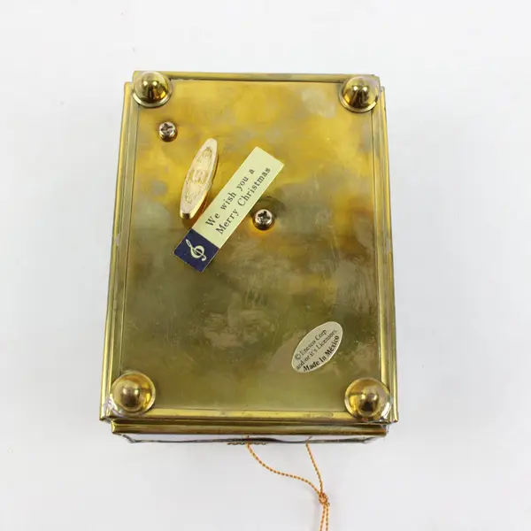 Enesco Via Vermont Artistry in Glass Judith Ann Griffith Christmas Music Box