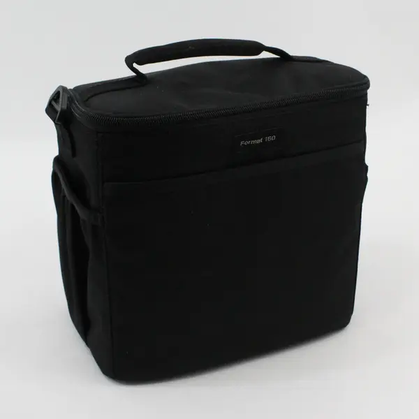 Lowepro Format 160 Black Camera Bag Adjustable Compartment Dividers Zipper Close