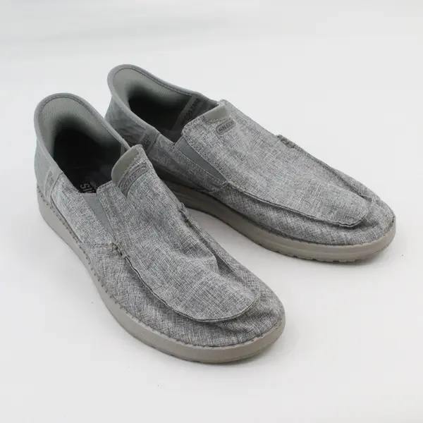 Skechers Go Walk Slip-On Shoes Men's 10.5 Grey Goga Mat Air Cooled Memory Foam