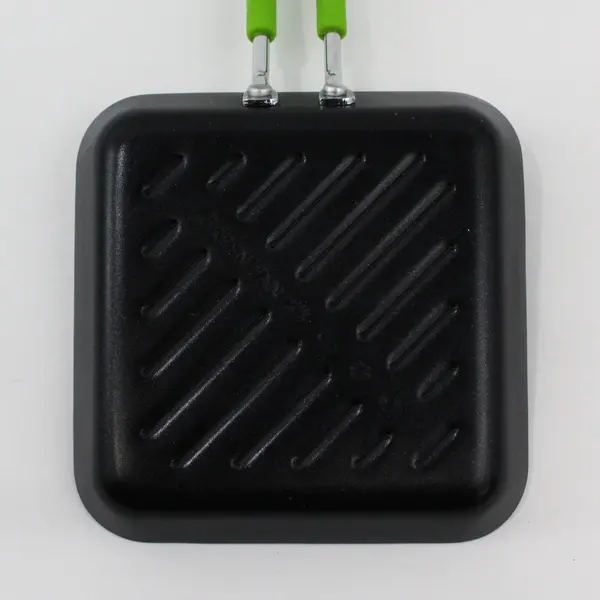 Green Pan Mini Skillet Frying Pan Green Handle Aluminum Non-Stick 5" Square