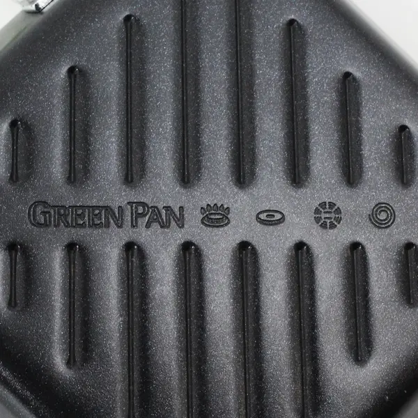 Green Pan Mini Skillet Frying Pan Green Handle Aluminum Non-Stick 5" Square