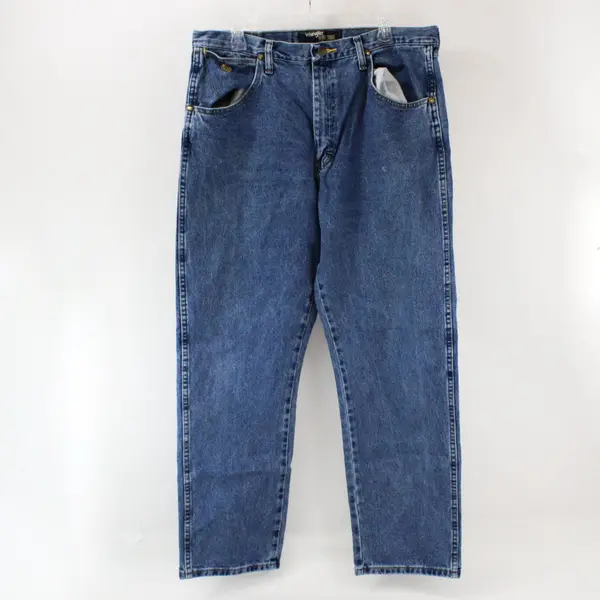 Wrangler George Strait 13MGSHD Men's Jeans 38x32 Blue Straight Leg