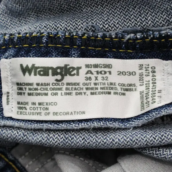 Wrangler George Strait 13MGSHD Men's Jeans 38x32 Blue Straight Leg