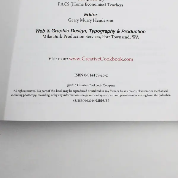 Creative Cookbook Great Beginnings/Sweet Endings 2015 Flipbook Home Ec Teachers