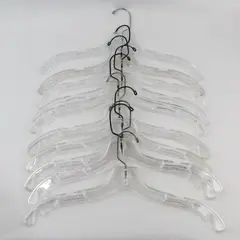 Lot of 10 Clear Plastic Clothes Hangers for Shirts & Tops