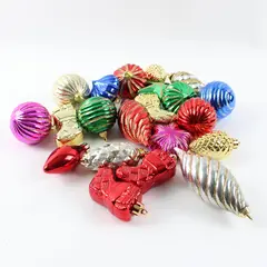 Lot of 21 Vintage Christmas Mercury Glass Ornaments Assorted Colors