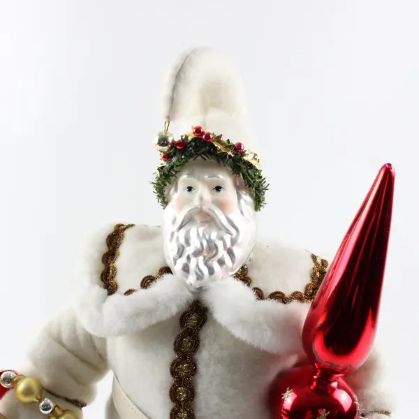Midwest of Cannon Falls Clothtique Lighting the Way Santa Figurine