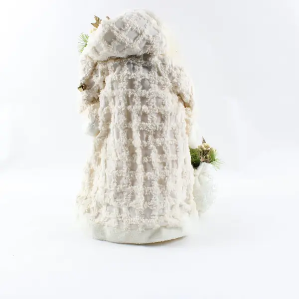 Enesco White Plush Santa Claus Christmas Tree Topper Long Beard Decor 827889