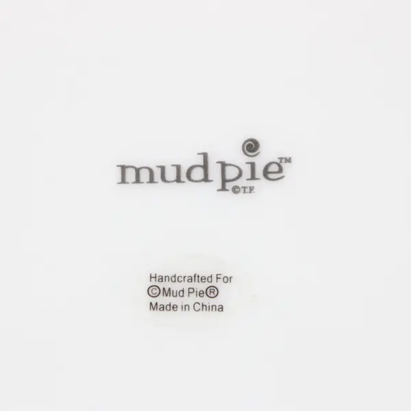 Mud Pie Wine Anyone Ceramic Decorative Plate Black-and-White Checkerboard