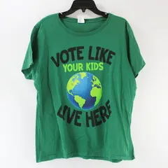 Port & Co. Women's Green XXL T-Shirt Vote Like Your Kids Live Here