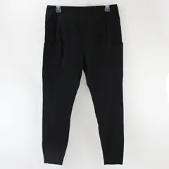 Black Athletic Leggings Women's US Size 2XL Unknown Brand Silver Logo