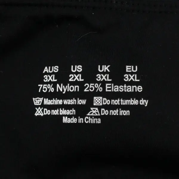 Black Athletic Leggings Women's US Size 2XL Unknown Brand Silver Logo