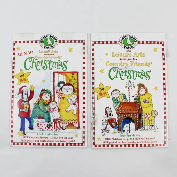 Lot of 2 Gooseberry Patch & Leisure Arts Country Friends X-Mas Pamphlets