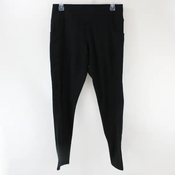 HEATHYOGA Black Large Leggings W/ Small Side Pockets 