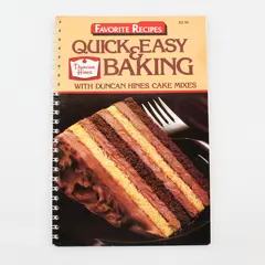 VTG 1985 Duncan Hines Quick & Easy Baking w/Duncan Hines Cake Mixes Spiral Bound