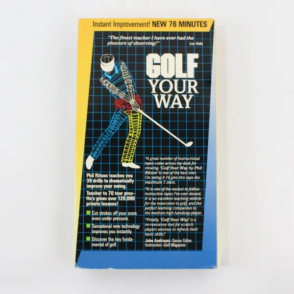 1988 Golf Your Way VHS Tape Phil Ritson Golf Instruction 76 Minutes