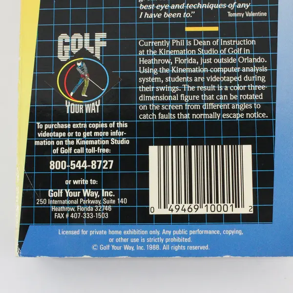 1988 Golf Your Way VHS Tape Phil Ritson Golf Instruction 76 Minutes