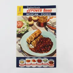 Vintage Rutherford's HyPower Brand Mexican Foods Cookbook Recipe Booklet