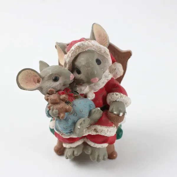 Merry Mousetales Christmas Santa Mouse Figurines Set of 2 Midwest of Canon Falls