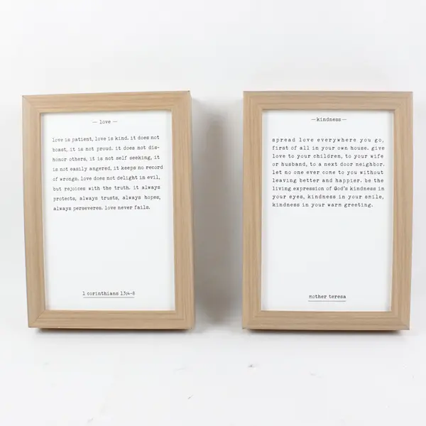 Lot of 2 Petal Lane Home Love & Kindness Wall Art Plaques