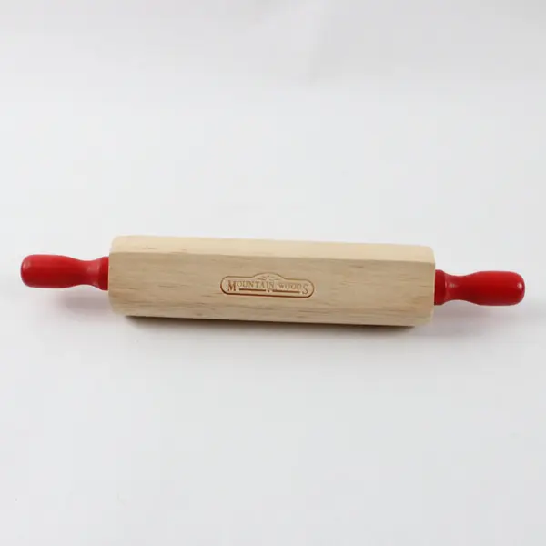 Mountain Woods Red Handles Rolling Pin Recipe Card Holder