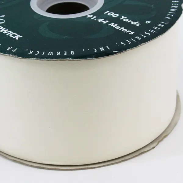 Berwick Offray Flora-Satin FL40A24 Eggshell Waterproof Ribbon 100 Yards 2-3/4"