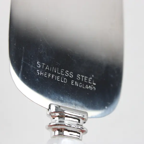 Wedding Cake Knife & Server Set White Handles Stainless Steel Sheffield England