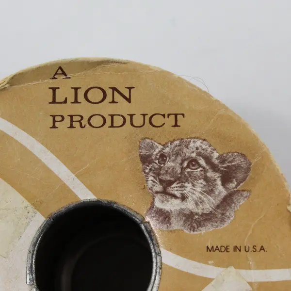 Lion Ribbon Co. Vintage 25 Mini Dot Brown Ribbon Spool 25 Yds USA