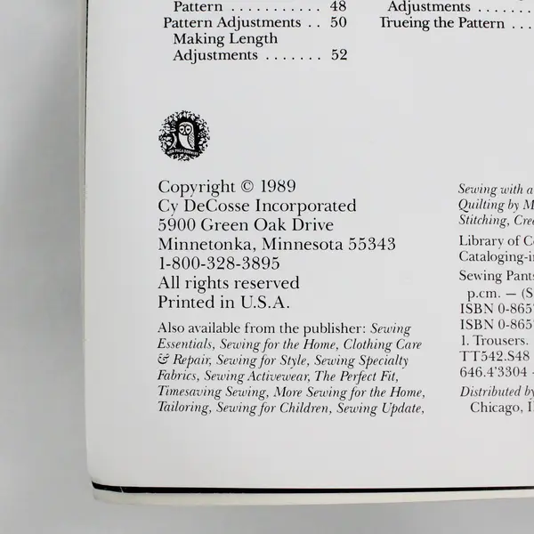 Vintage 1989 Singer Sewing Reference Library Sewing Pants That Fit