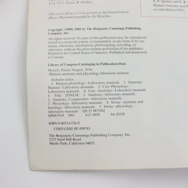 Human Anatomy & Physiology Laboratory Manual Fetal Pig Elaine Nicpon Marieb