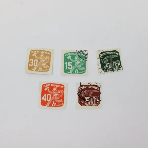 Lot Of 5 Czechoslovakia 1930s 1940s Newspaper Stamps 