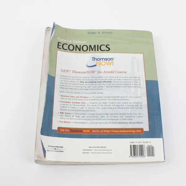 Econ Concise Ed Student Roger A Arnold 2007 PB 0324315023 Thomson South-Western