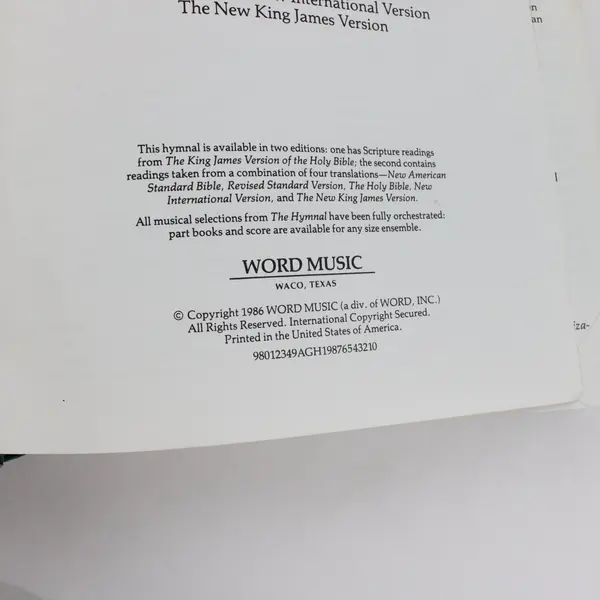 The Hymnal for Worship & Celebration First Presbyterian Church Green Hardcover