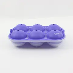 Trenect Silicone Sphere Ice Cube Tray Mold 6-Cavity Purple