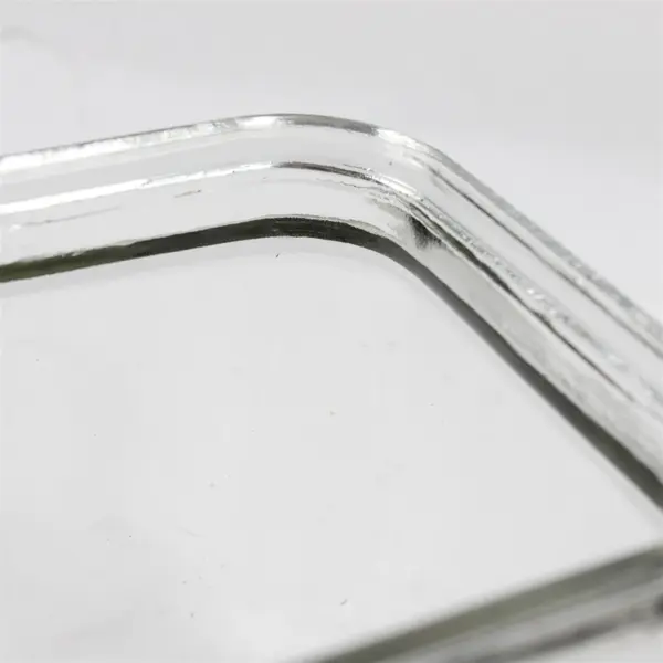 Lot of Three Unbranded Square Glass Jars. Flawed, No Lids. Made in China.