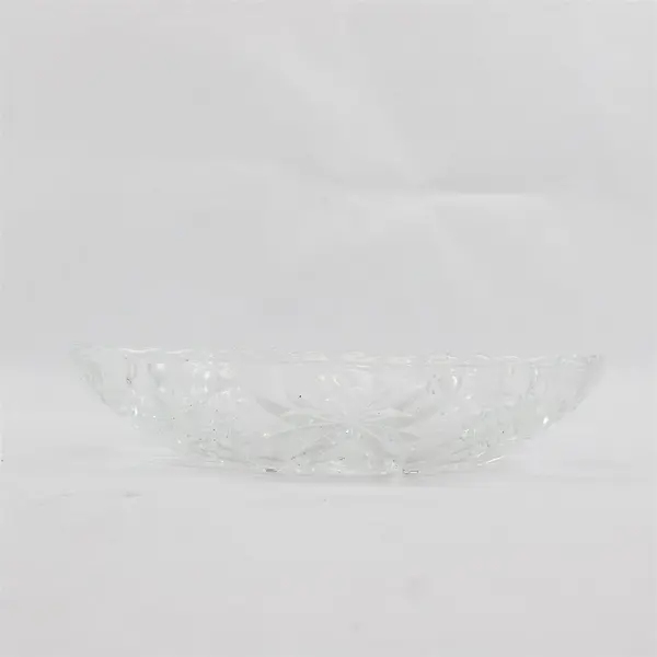 Lot of 2 Vintage Anchor Hocking Star of David Oval Relish Dishes Pressed Glass