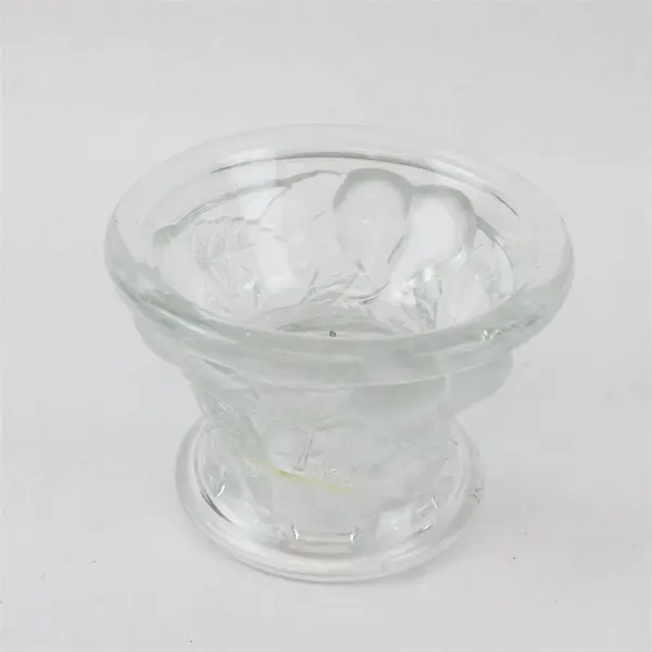 Vintage Teleflora 1985 Baltimore Pear Embossed Glass Candle Holder