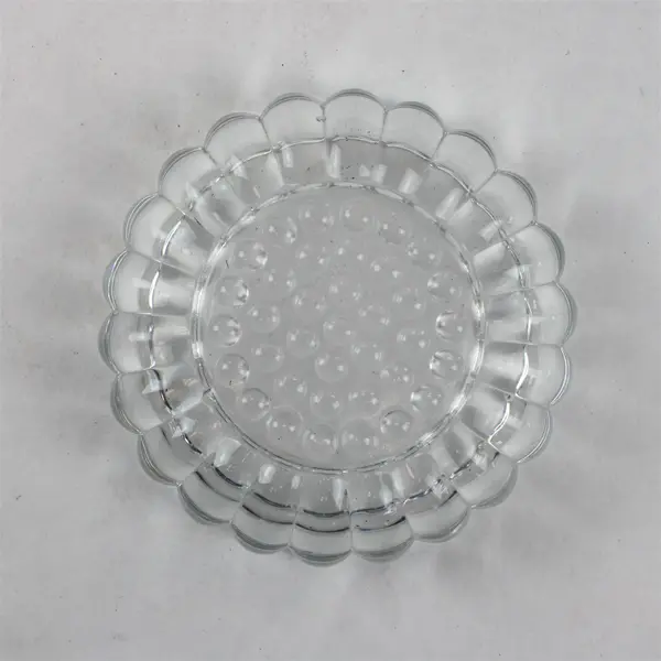 Lot of 2 National Clear Glass Bowls Vertical Ribbed Small Shallow