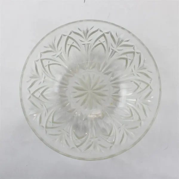 Anchor Hocking Clear Glass MCM Bowl Mid Century Modern 8in